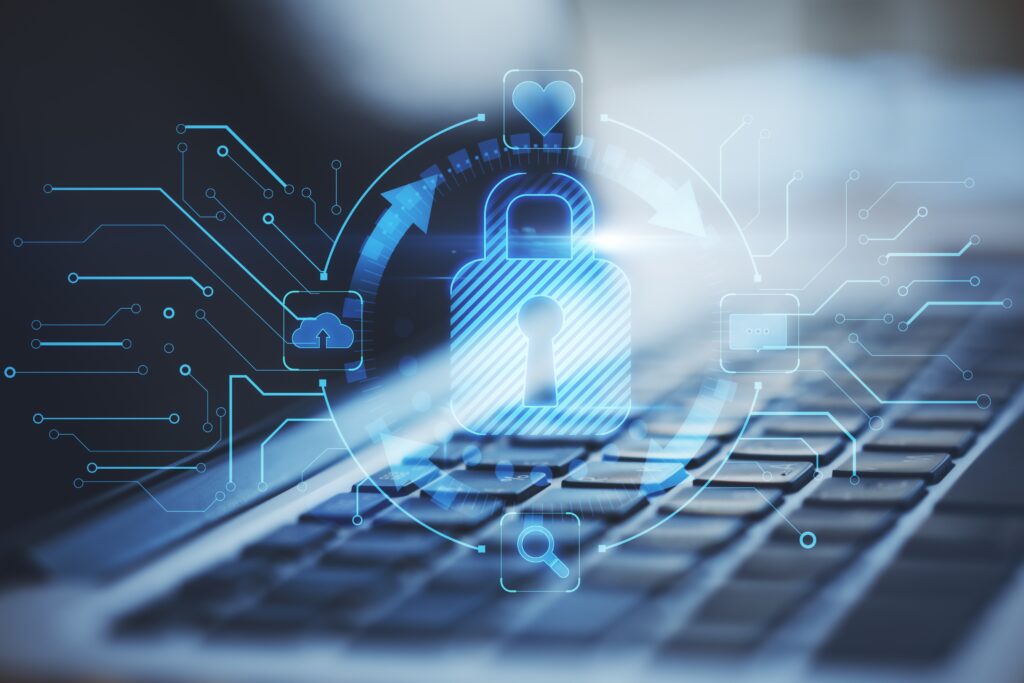 close up of laptop on desktop with abstract glowin 2026 01 11 08 35 39 utc