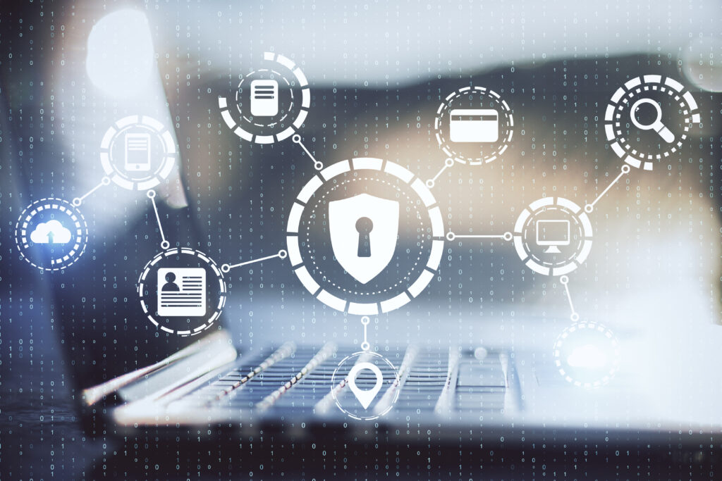 modern workplace with laptop and antivirus interfa 2026 01 11 08 42 19 utc