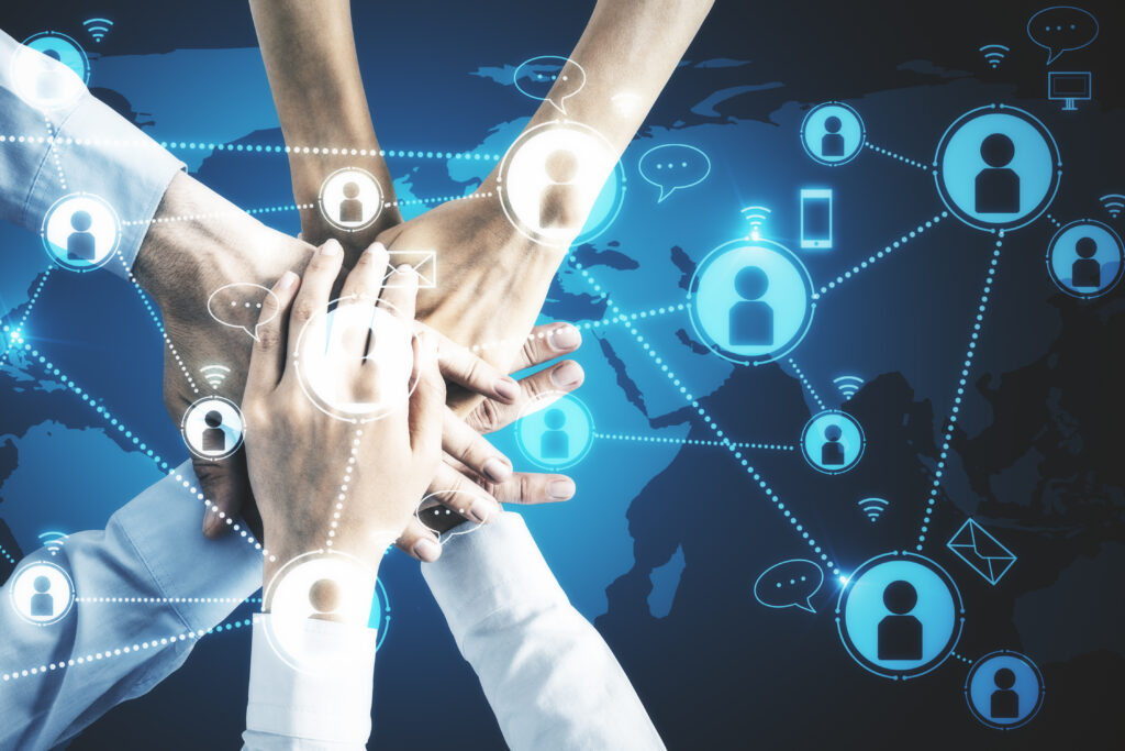 team on glowing blue background with map and conne 2026 01 11 08 46 49 utc